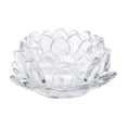 thumbnail image 1 of Uutvery Crystal Flower Tealight Candle Holders, Transparent Glass Tea Light Candlestick, Home Wedding and Party Decor, Elegant Centerpiece Holder, 1 of 7