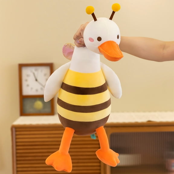 Uutvery Cute White Gooses Transforms Into Gooses Toy, Gooses Doll Cushion Birthday Gift for Home, 27.56 inches