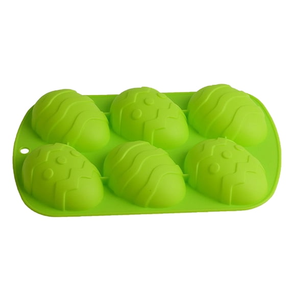 Uutvery Easter Dinosaur Egg Mold, Silicone Chocolate Baking Tool, DIY Cake Candy Soap Making Kit, Heat Resistant Kitchen Decor, 10.24x6.69 Inches