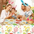 thumbnail image 1 of Uutvery Easter Disposable Tablecloth, 54x108 Inch Plastic Party Table Cover, Waterproof Oil Resistant Holiday Table Decor for Birthday Celebration, 1 of 7