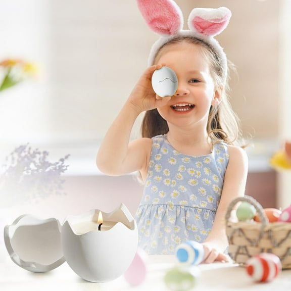 Uutvery Easter Egg Scented Candle, Irregular Shape Soy Wax Candle, Aromatherapy Home Decor for Spring Holiday Celebration, Premium Gift Box