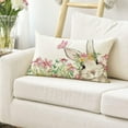 thumbnail image 1 of Uutvery Easter Linen Pillow Covers, Bunny Eggs Pattern Decorative Cushion Cases, Sofa Couch Bed Home Decor, 11.81x19.68 Inches, 1 of 8