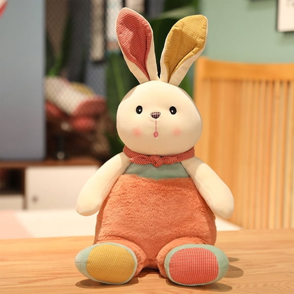Uutvery Easter Rabbits Doll, 11.81in Long Eared Plush Toy, Soft Stuffed Bunny for Holiday Gift, Cute Home Decor