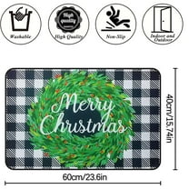 Uutvery Extra Large Christmas Door Mat Non Slip Washable Entrance Rug Machine Washable Holiday Decor For Kitchen Bedroom Living Room Indoor Floor Decor