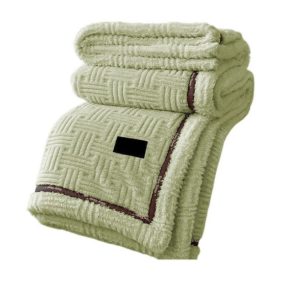 Uutvery Extra Thick Double Layer Flannel Fleece Blanket, Super Soft and Warm Throw for Bed and Couch, All-Season Comfort Office Nap Blanket, 78.74x59.06 Inches