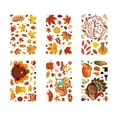 thumbnail image 1 of Uutvery Fall Decorations,6 Sheets Fall Window Clings Stickers,Thanksgiving Window Clings for Glass Windows,Autumn Maple Leaves Pumpkin Window Decals Stickers for Home Office Classroom, 1 of 6