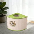 thumbnail image 1 of Uutvery Felt Cat Bed Villa, Multi Cat Enclosed Scratch Proof Pet House, All Season Cat Condo With Tool Free Assembly, 23.62x15.75 Inches, 1 of 6