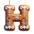 thumbnail image 1 of Uutvery Gingerbread Alphabet Ornaments,Christmas A to Z Letters Candy Cane Letter Pendant,Xmas Tree Hanging Decorations for Party Gifts DIY Decor,Acrylic Personalized Decoration, 1 of 5