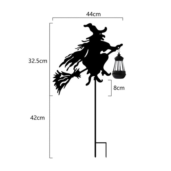 Uutvery Halloween Decorations Outdoor Witch Solar Lanterns Witch Weathervane for Garden Ghost Decor Lawn Ornaments Statue Outdoor Party Decor,Metal Yard Art for Outdoor Farm Yard Garden