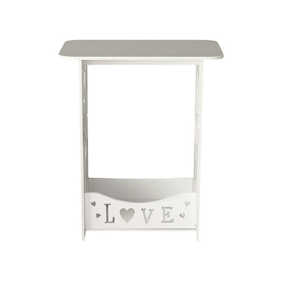 Uutvery Modern Bedside Table Nightstand Minimalis End Table Dressing Table Hollow Design Multipurpose Shelf Display Rack Side Tables for Bedside Living Room Bathroom
