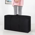 thumbnail image 1 of Uutvery Multipurpose Extra Large Heavy Duty Storage Bags,Reinforced Fabric Moving Bag,Outdoor Cushion Storage Bag,Waterproof Garden Cushion Storage Covers with Zipper and Handles Black, 1 of 7