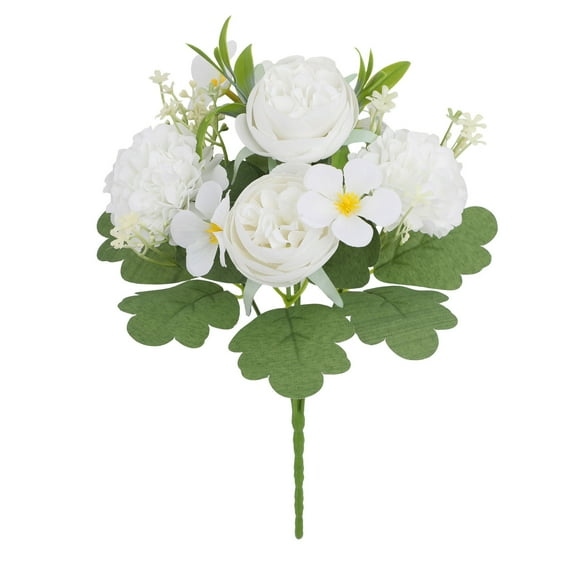 Uutvery Peonies Artificial Flowers,Faux Silk Hydrangea Bouquet,Faux Peony Bouquet Florals Arrangements Decor,Wedding Bridal Bouquet,Photography Props,Table Centerpiece Decoration,Home Vase Decor