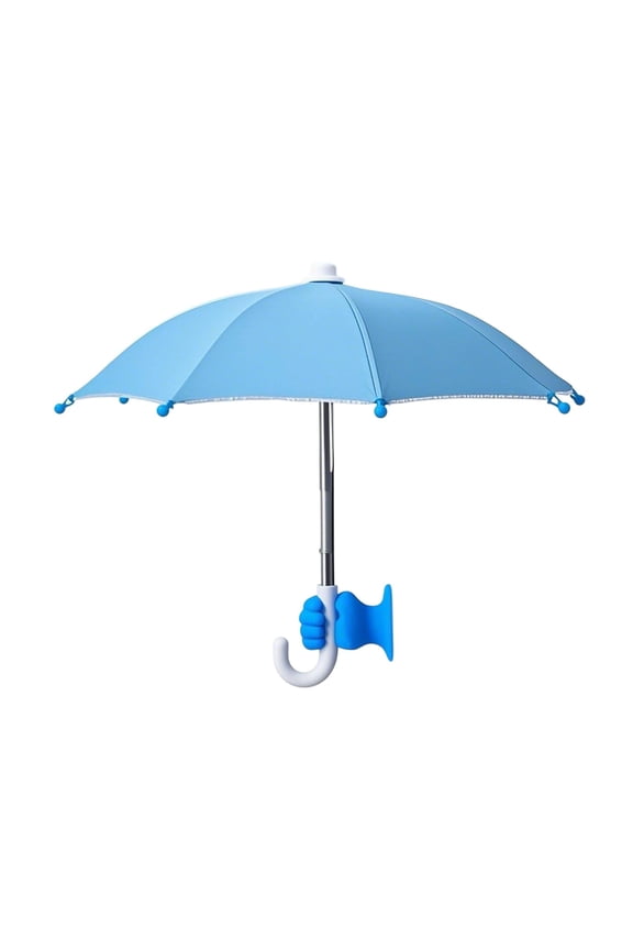 Phone Umbrella for Sun,Mini Umbrella Cell Phone Sun Shade with Suction Cup Stand,Mini Umbrella for Cell Phone with Adjustable Fist Style Suction Cup for Beach Pool Outdoor Sunshade