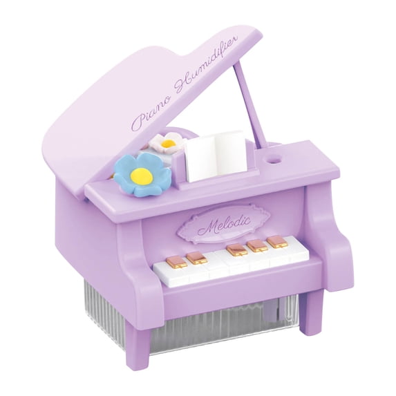 Uutvery Piano Flower Humidifier, USB Charged Humidifier for Bedroom, with Fine Mist and 2 Spray Modes, Colorful 7-Color Ambient Light, Quiet Operation