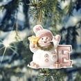 thumbnail image 1 of Uutvery Pink Snowman Initial Ornaments, 2D Acrylic Christmas Tree Decorations, 26 Letter Personalized Alphabet Pendant for Holiday DIY Crafts, Home Party Supplies, Festive Keepsake Gift, 1 of 6