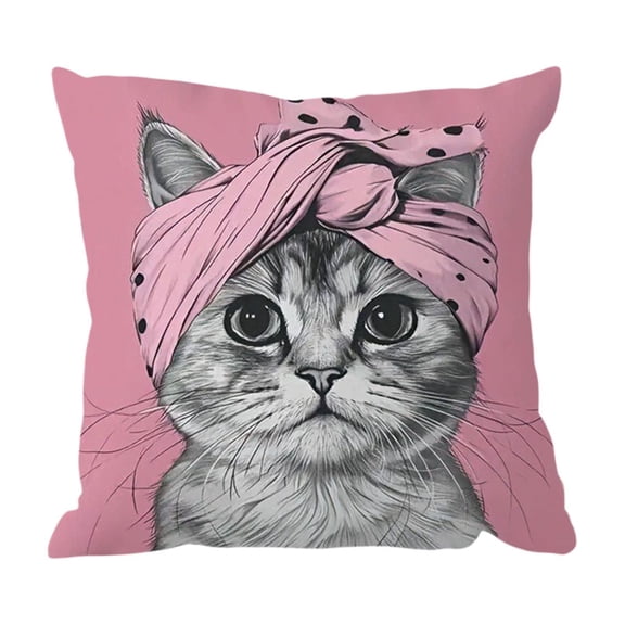 Uutvery Playful Creature Print Pillow Cover, 18x18 Inch Whimsical Animal Illustrations on Cozy Flock, Fun and Imaginative Decor for Sofa Living Room and Bedroom, Modern Home Accent