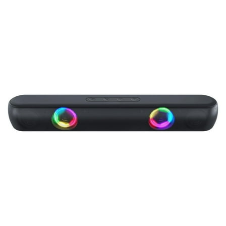 Uutvery RGB Bluetooth Speaker, Long Strip B320 Speaker with 7 Lighting Modes, Type-C Port, Stereo Sound for Gaming and Home Use, Space-Saving Compact Design