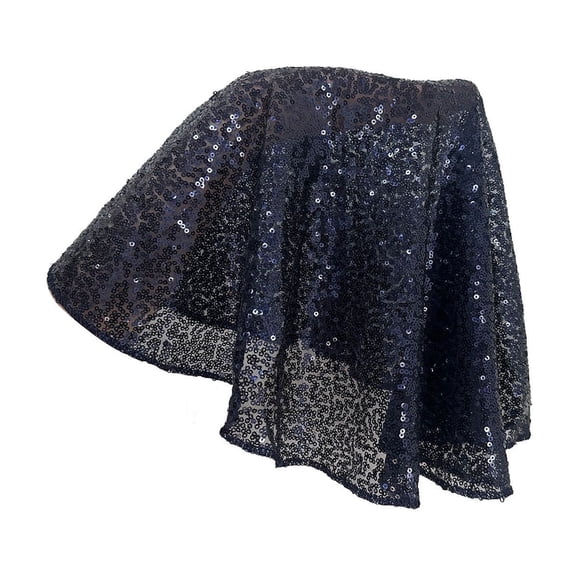 Uutvery Round Sequin Tablecloth, 24 Inch Glitter Table Cover, High Density Sequin Wedding Tablecloth, Christmas Party Cake Dessert Table Decor