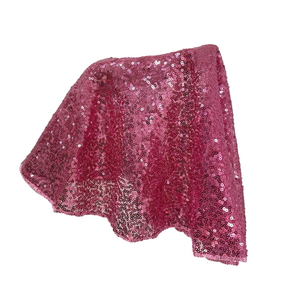 Uutvery Round Sequin Tablecloth, 24 Inch Glitter Table Cover, High Density Sequin Wedding Tablecloth, Christmas Party Cake Dessert Table Decor
