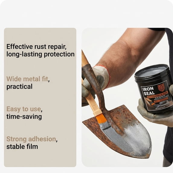 Uutvery Rust Repair Paint 100ml, Metal Surface Rust Converter, for Steel Iron Chrome, Corrosion Protection Coating, Fast Drying Easy Apply Paint, Anti Rust Treatment