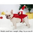 thumbnail image 1 of Uutvery Santa Dog Costume Christmas Pet Clothes Santa Claus Riding Pet Cosplay Costumes Party Dressing up Adorable Pet Party Outfit Dog Vest Outfits for Small Medium Large Dogs Cats,M, 1 of 2
