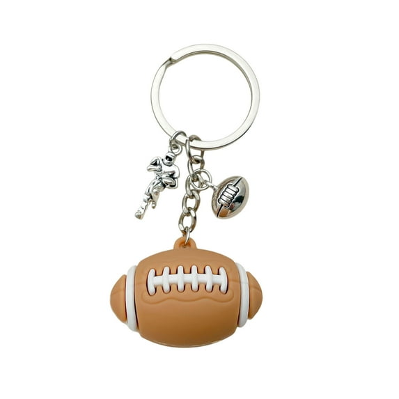 Uutvery Sports Ball Keychain, PVC Soccer Basketball Volleyball Pendant for Crossbody Bag, Sports Event Gifts, Fan Appreciation Decoration