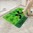 thumbnail image 1 of Uutvery St. Patrick's Day Bath Mat, Green Shamrock Design, Non-Slip Floor Decor, Soft Fabric Material, 24x16 Inches, for Holiday Bathroom Kitchen Home Floor Decoration Safety Acces, 1 of 6