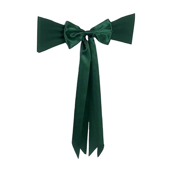 Uutvery Stretch Christmas Bow Chair Decoration Ties, Polyester Bow Stretch Tape, Holiday Party and Wedding Decor, Chair Back Decoration Bows