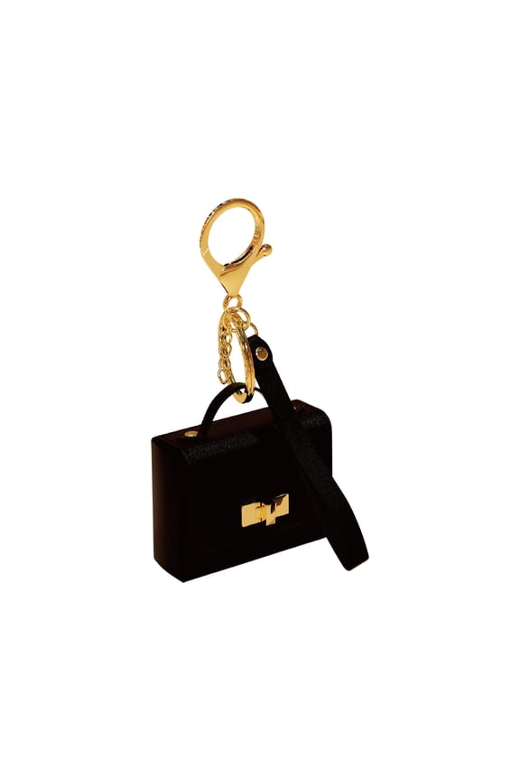 Stylish Leather Key Chain Pouch, Mini Bag with Handle Strap for Coins, Earphones, Cards, Multi-Purpose PU Synthetic Leather Accessory