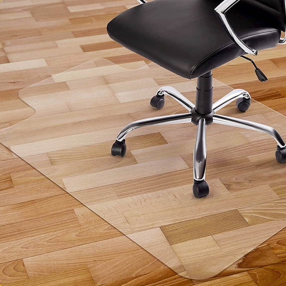 Uutvery Transparent PVC Floor Protector Mat, 1.5mm Thick Non-Slip Mat for Hard Floors, Chair Caster Roller Mat, Easy Clean Frosted Version