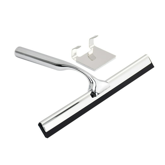 Uutvmp 10Inch Squeegee for Shower Glass Door, All-Purpose Shower Squeegee for Glass Doors Bathroom Car Window Mirror Tile Wall Windshield Cleaner Tool Household with 1 Hooks