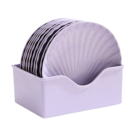 Uutvmp 10Pcs Shell Shaped Dinner Plates, Dinnerware Dishes Set, 6 Inch Food Plate Saucers Tray Fruits Snack Bowls BPA Free