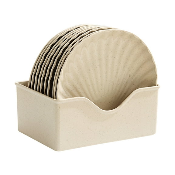 Uutvmp 10Pcs Shell Shaped Dinner Plates, Dinnerware Dishes Set, 6 Inch Food Plate Saucers Tray Fruits Snack Bowls BPA Free