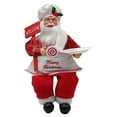 thumbnail image 1 of Uutvmp 13 Inch Santa Figurines Doll, Christmas Sitting Santa Claus Decoration for Room Fireplace Tabletop Centerpieces Window Display Props Figure Ornament, 1 of 5