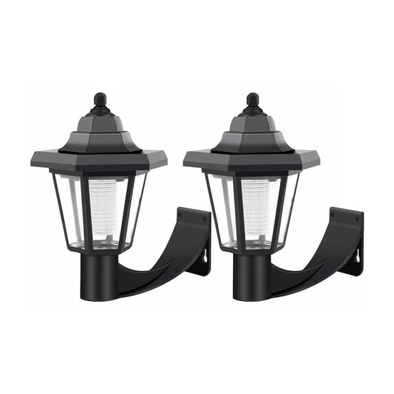 Uutvmp 2 Pack Hexagonal Solar Wall Light, Outdoor Waterproof Solar Light, Retro LED Wall Lamp Garden Light Landscape Light Garden Decor