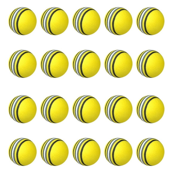 Uutvmp 20Pcs/Pack Stripe Foam Sponge Balls Practice Training