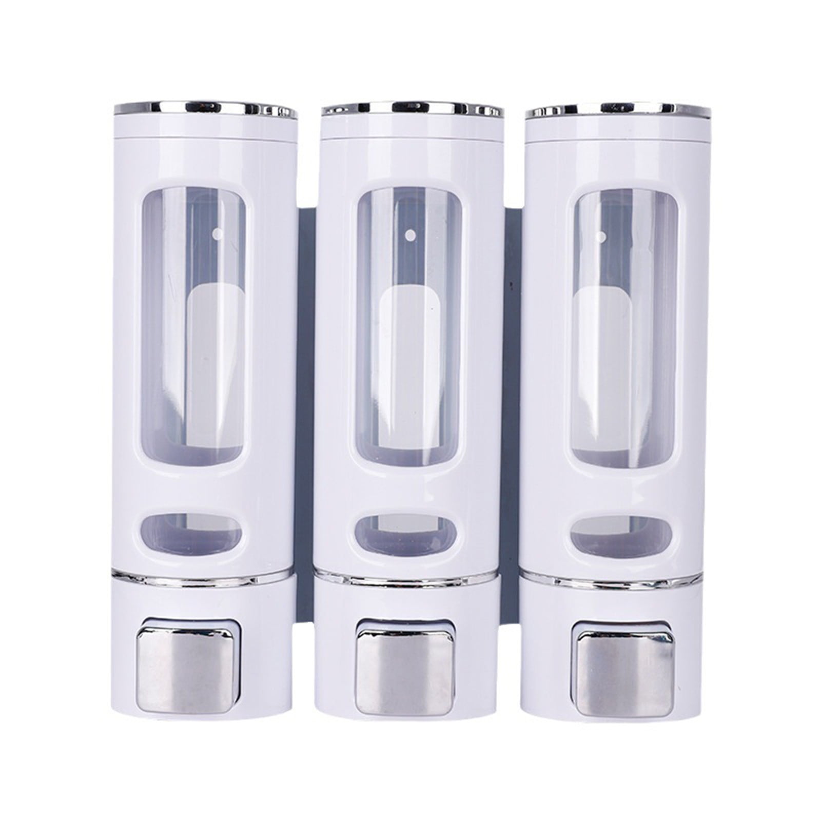 Uutvmp 3 in 1 Bathroom Shampoo and Conditioner Dispenser with Waterproof Labels, Drill Free Shower Pump Dispenser and Organizer, Holds Shampoo Soap and Body Wash for Home Hotel RV