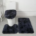 thumbnail image 1 of Uutvmp 3 Pcs Bath Rugs Set, Bath Rug + Contour Mat + Toilet Seat Cover, Super Soft Microfiber Water Absorbent and Non-Slip Bathroom Rugs, 1 of 3