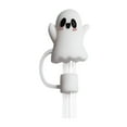thumbnail image 1 of Uutvmp 3D Halloween Straw Cover Cap for Cup, Cute Ghost Halloween Straw Topper Silicone Straw Covers Dustproof Straw Tips Lids Cup Accessories for Tumble Water Bottle, 1 of 5