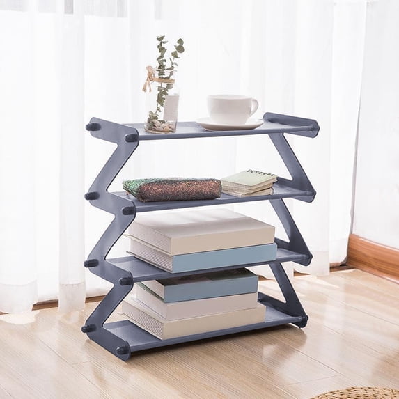 Uutvmp 4 Tier Stainless Steel Shoe Rack Organizer, Easy To Install and Space Saving Shoes Organizer, Free Standing Shoes Rack With Sturdy Frame Shoe Rack For Closet Entryway Bedroom, Floor