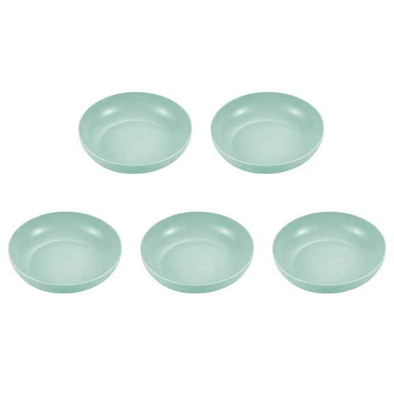 Uutvmp 5 Pcs 5.7 Inch Wheat Straw Plates, Microwave Dishwasher Safe Cereal Dinner Plates, Reusable Kitchen Plastic Plates Suitable Dinnerware