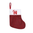 thumbnail image 1 of Uutvmp 6.3 Inch Red Mini Christmas Stocking, Initial Letter Embroidered Lettetr Christmas Decor Stocking, Knitted Mini Xmas Stocking for Family Holiday Xmas Tree Decor, 1 of 1