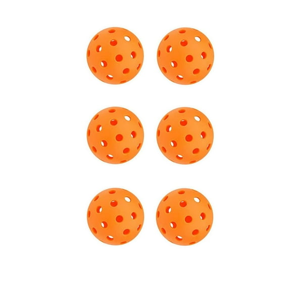 Uutvmp 6PCS Outdoor Pickleballs - High Elasticity Balanced Durable, 40 Holes Pickleballs for All Skill Levels, Yellow/Orange/Green/Blue/Pink/Red/Black/White/