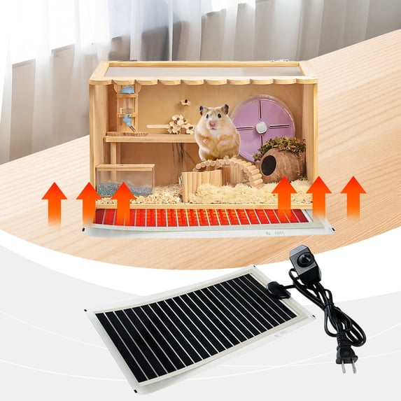 Uutvmp 7W Reptile Heating Mat 110V, Reptile Heat Pad with Temperature Adjustment, Terrarium Heat Mats, Safety Reptile Heat Mat for Turtle, Tortoise, Snakes, Lizard, Gecko Hermit Crab