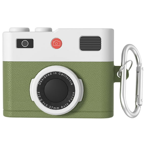 Uutvmp AirPods 4 Case Cover with Keychain, Cute Retro Camera Protective Silicone Skin Cover