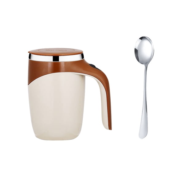 Uutvmp Automatic Magnetic Stirring Coffee Mug, Rotating Home Office Travel Mixing Cup, Electric Stainless Steel Self Mixing Coffee Tumbler, Suitable for Coffee, Milk, Cocoa and Other Beverages