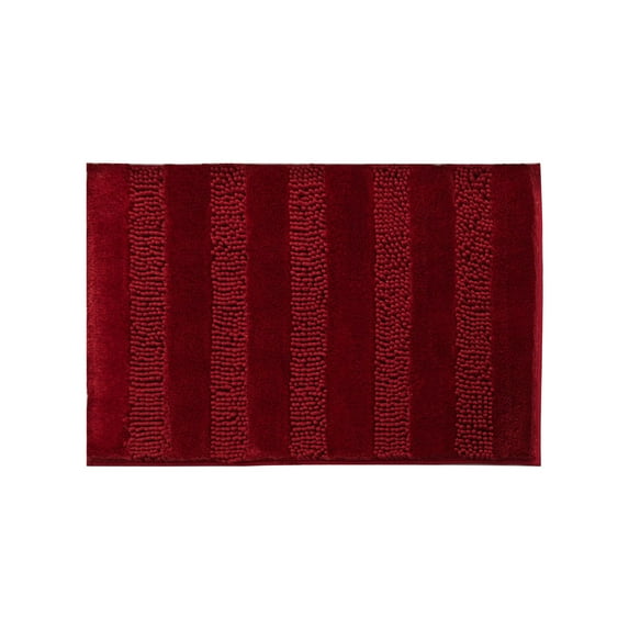 Uutvmp Bath Mats for Bathroom, Small Bathroom Mat, Extra Soft Plush Bathroom Rugs, Non Slip Striped Bathroom Rugs, Super Absorbent Comfort Indoor Door Mat