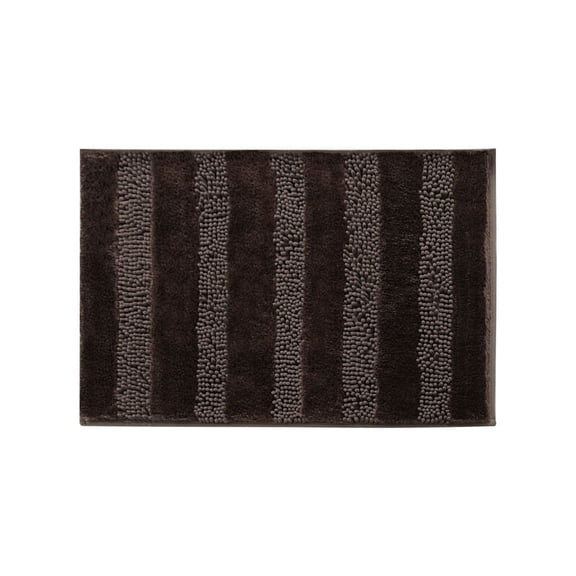 Uutvmp Bath Mats for Bathroom, Small Bathroom Mat, Extra Soft Plush Bathroom Rugs, Non Slip Striped Bathroom Rugs, Super Absorbent Comfort Indoor Door Mat