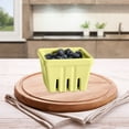 thumbnail image 1 of Uutvmp Berry Basket, Melamine Berry Bowl With Holes, Square Kitchen Fruit Basket for Christmas, 4" Colander Cute Small Container for Strawberry, Grape, Berries, 1 of 7