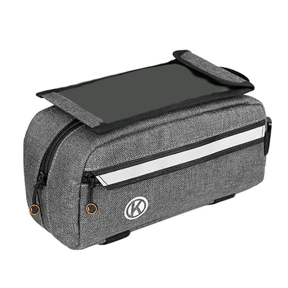 Uutvmp Bike Top Rack Front Bag, Waterproof Bike Frame Bag, Bicycle Front Frame Storage Bag, Cycling Accessories Storage Pouch for Mountain Road Commute Bike